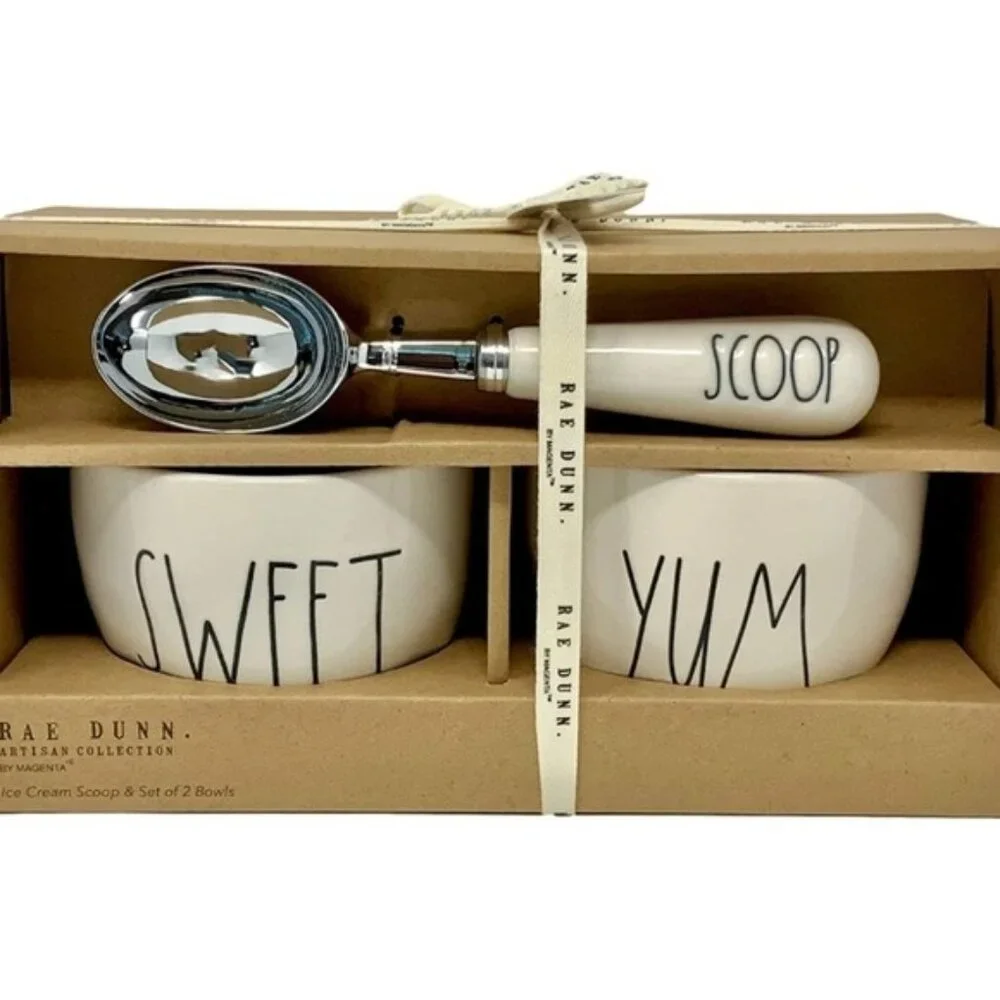 NEW Rae Dunn Ice Cream Ceramic Set